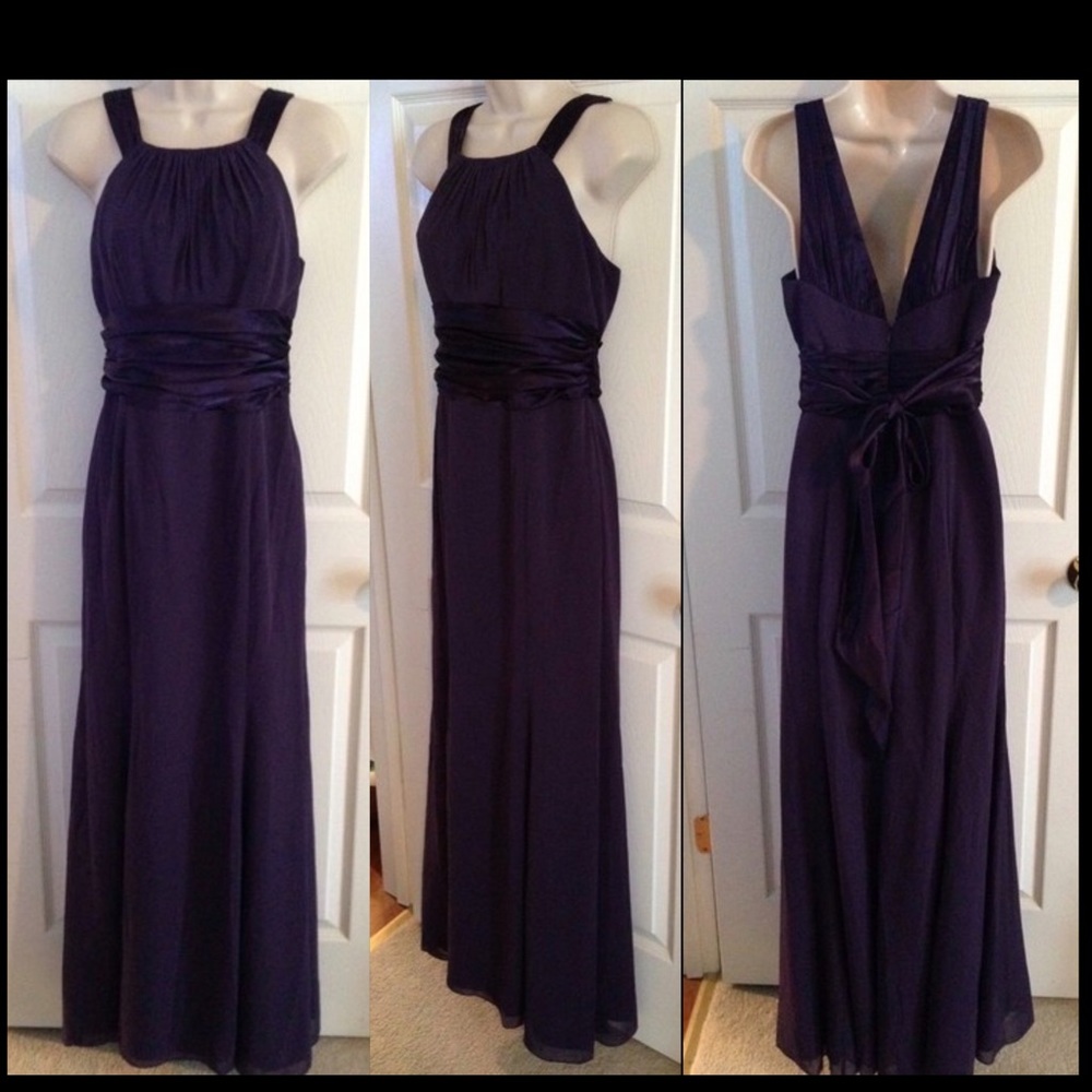 Deep Purple Bridesmaid / Prom Gown: David’s Bridal